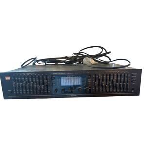 BSR EQ-3000 10-Band Stereo Frequency Graphic Equalizer Spectrum Analyzer Black